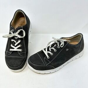 Finn Comfort Swansea Nubuck Leather Sneakers Black 38